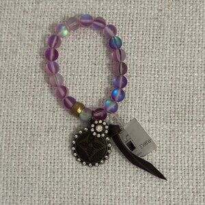 LV Upcycled Purple Bracelet